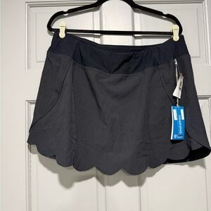 MPG Black Scalloped Hem Skirt